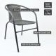 Scaun bistro de grădină, stivuibil, gri