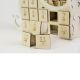 Calendar advent din lemn cu 12 sertare, LED cald, timer, san