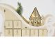 Calendar advent din lemn cu 12 sertare, LED cald, timer, san