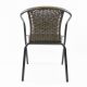 Scaun bistro de grădină, stivuibil, gri închis