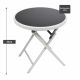 Masă bistro de grădină, pliabilă, Ø 45 cm, negru colorat