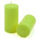 Set de lumânări în formă de pilon, 15 cm, Ø 7,5 cm, verde de