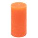Set de lumânări rustice, 10 cm, Ø 5 cm, portocaliu, 8 buc.