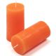 Set de lumânări rustice, 10 cm, Ø 5 cm, portocaliu, 8 buc.