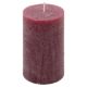 Set de lumânări rustice, 11,5 cm, Ø 6,8 cm, burgundy, 6 buc