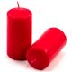 Set de lumânări cilindrice, 10 cm, Ø 5 cm, roșu, 16 bucăți