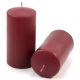 Set de lumânări tip pilon, 15 cm, Ø 7,5 cm, burgundy, 6 buc