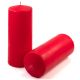 Set de lumânări tip pilon, 25 cm, Ø 10 cm, roșu, 2 buc