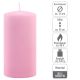 Set de lumânări pilon, 15 cm, Ø 7,5 cm, roz, 2 bucăți