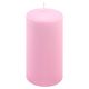 Set de lumânări pilon, 15 cm, Ø 7,5 cm, roz, 2 bucăți