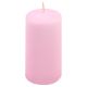 Set de lumânări cilindrice, 10 cm, Ø 5 cm, roz, 16 buc.