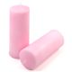 Set de lumânări tip stâlp, 20 cm, Ø 7,5 cm, roz, 2 buc