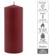 Set de lumânări 25 cm, Ø 10 cm, burgundy, 2 buc