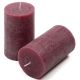 Set de lumânări rustice, 11,5 cm, Ø 6,8 cm, burgundy, 12 buc