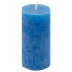 Set de lumânări rustice, 10 cm, Ø 5 cm, albastru, 8 buc