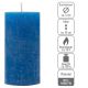 Set de lumânări rustice, 10 cm, Ø 5 cm, albastru, 8 buc