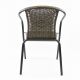Set de scaune de grădină, stivuibile, gri închis, 4 buc