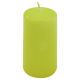 Set de lumânări stâlp, 10 cm, Ø 5 cm, verde deschis, 16 buc.