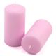 Set de lumânări pilon, 11,5 cm, Ø 6 cm, roz, 6 buc.