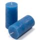 Set de lumânări rustice, 10 cm, Ø 5 cm, albastru, 16 buc