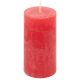 Set de lumânări rustice, 10 cm, Ø 5 cm, roșu, 8 buc