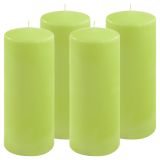 Set de lumânări , 25 cm, Ø 10 cm, verde deschis, 4 buc