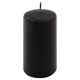 Set de lumânări stâlp, 11,5 cm, Ø 6 cm, negru, 12 buc.