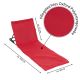 Saltea de plajă reglabilă cu spătar, roșie, 2 bucăți.