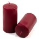 Set de lumânări pilon, 11,5 cm, Ø 6 cm, vișiniu, 12 bucăți