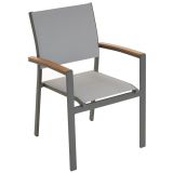 Scaun de grădină stivuibil, antracit, 86,5 x 57 x 57,5 cm