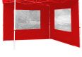 Set 2 pereți laterali pentru cort de grădină 3 x 3 m - rosu