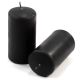 Set de lumânări pilon, 11,5 cm, Ø 6 cm, negru, 18 buc.