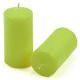 Set de lumânări cilindrice, 10 cm, Ø 5 cm, verde deschis, 8