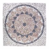 Mozaic din marmură, model soare, 90 x 90 cm