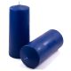 Set de lumânări în formă de pilon, 25 cm, Ø 10 cm, albastru,