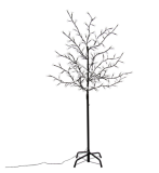 Pom decorativ cu LED-uri cu flori - 1,5 m, alb rece