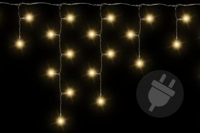 Instalație luminoasă Crăciun, tip perdea ploaie, - 5 m, 144LED, alb cald