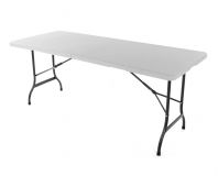Masă pliabilă de grădină - alb, 180 cm