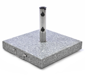 Suport umbrelă de grădină - granit / oțel inoxidabil, 50 kg