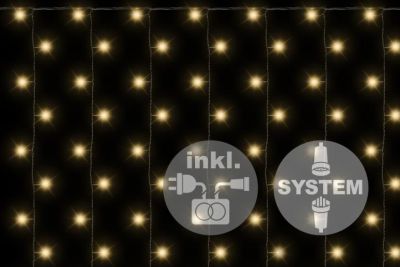 Perdea luminoasă diLED - 200 LED alb cald + alimentare