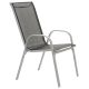 Set de 2 scaune de grădină stivuibile cu spătar înalt