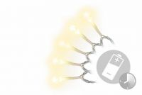 Lanț cu LED-uri de Crăciun - 1,85 m, 20 LED-uri, alb cald