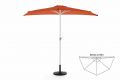 Umbrelă de grădină semicirculară,teracotă incl. accesorii