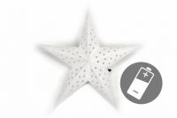 Stea luminoasă de Crăciun cu temporizator , 60 cm, 10 LED, alb