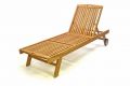 Șezlong de grădină din lemn de tec DIVERO