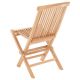 Scaun pliabil din tec din lemn 4x , DIVERO
