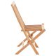 Scaun pliabil din tec din lemn 4x , DIVERO
