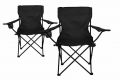 Divero Set de camping - 2x scaune pliabile cu suport