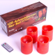 Set decorativ - 4 lumânări LED de advent, roșu