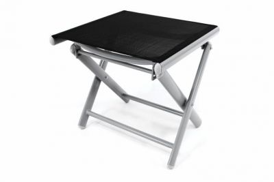 Scaun de grădină din aluminiu - pliabil negru